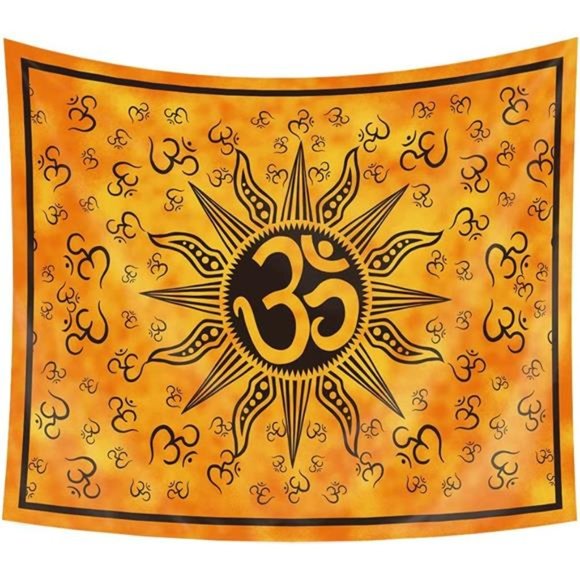 LANG XUAN Meditation Yoga Sun Tapestry Wall Hanging -Psychedelic Tapestries